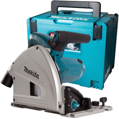 Makita SP6000J2 Plunge Saw with 2 x 1.5m Rails, Connector Bar & Case 240V